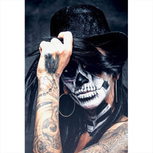 Lade das Bild in den Galerie-Viewer, Leinwandbild Tattoo La Catrina No.4 Hochformat