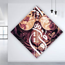 Lade das Bild in den Galerie-Viewer, Poster Tiger mit Brille und stilvollem Schriftzug Raute