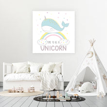 Lade das Bild in den Galerie-Viewer, Leinwandbild Time to be a unicorn Quadrat