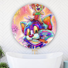 Lade das Bild in den Galerie-Viewer, Aluminiumbild gebürstet TJ Gangster Pop Art Kreis