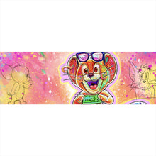 Lade das Bild in den Galerie-Viewer, Aluminiumbild gebürstet TJ Gangster Pop Art Panorama