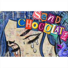 Lade das Bild in den Galerie-Viewer, Acrylglasbild Tränen Frau Send Chocolate Querformat