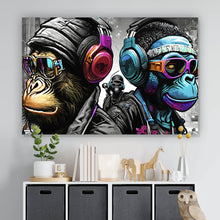 Lade das Bild in den Galerie-Viewer, Acrylglasbild Affenportrait im Street Style Querformat