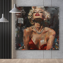 Lade das Bild in den Galerie-Viewer, Spannrahmenbild Verführerisches Frauen Portrait Abstrakt Quadrat
