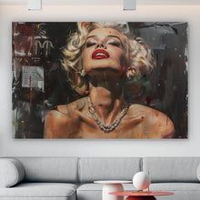 Lade das Bild in den Galerie-Viewer, Spannrahmenbild Verführerisches Frauen Portrait Abstrakt Querformat