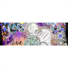 Lade das Bild in den Galerie-Viewer, Poster Verliebtes Paar im bunten Street Art Stil Panorama