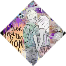 Lade das Bild in den Galerie-Viewer, Poster Verliebtes Paar im bunten Street Art Stil Raute