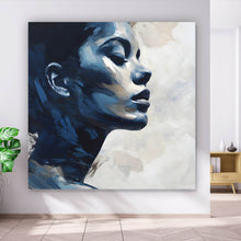 Lade das Bild in den Galerie-Viewer, Acrylglasbild Verträumte Darstellung einer Frau Abstrakt Quadrat