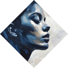 Lade das Bild in den Galerie-Viewer, Acrylglasbild Verträumte Darstellung einer Frau Abstrakt Raute