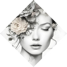 Lade das Bild in den Galerie-Viewer, Poster Verträumte Frau mit Blumenkranz Raute