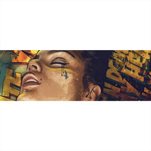 Lade das Bild in den Galerie-Viewer, Acrylglasbild Verträumtes Porträt in Graffiti Kunst Panorama