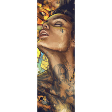 Lade das Bild in den Galerie-Viewer, Acrylglasbild Verträumtes Porträt in Graffiti Kunst Panorama Hoch
