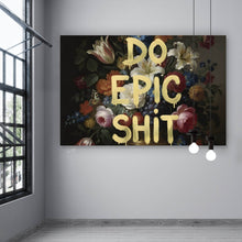 Lade das Bild in den Galerie-Viewer, Acrylglasbild Vintage Blumen Do Epic Shit Querformat