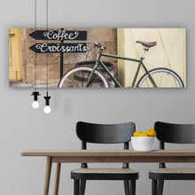 Lade das Bild in den Galerie-Viewer, Spannrahmenbild Vintage Fahrrad Breakfast Panorama