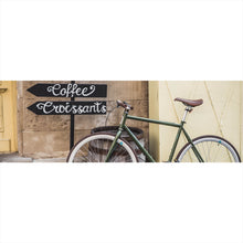 Lade das Bild in den Galerie-Viewer, Leinwandbild Vintage Fahrrad Breakfast Panorama