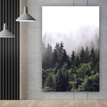 Lade das Bild in den Galerie-Viewer, Aluminiumbild Wald am Morgen Hochformat