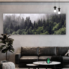 Lade das Bild in den Galerie-Viewer, Spannrahmenbild Wald am Morgen Panorama
