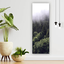 Lade das Bild in den Galerie-Viewer, Leinwandbild Wald am Morgen Panorama Hoch