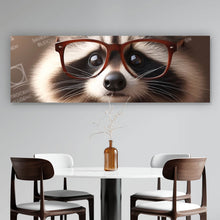 Lade das Bild in den Galerie-Viewer, Poster Waschbär liest Zeitung Digital Art Panorama
