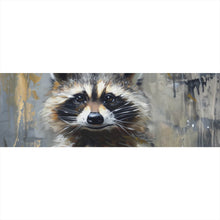 Lade das Bild in den Galerie-Viewer, Spannrahmenbild Waschbär mit Toilettenpapier Panorama