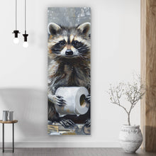 Lade das Bild in den Galerie-Viewer, Acrylglasbild Waschbär mit Toilettenpapier Panorama Hoch