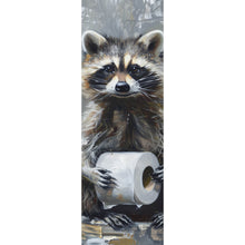 Lade das Bild in den Galerie-Viewer, Acrylglasbild Waschbär mit Toilettenpapier Panorama Hoch