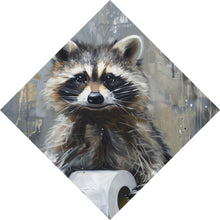 Lade das Bild in den Galerie-Viewer, Poster Waschbär mit Toilettenpapier Raute