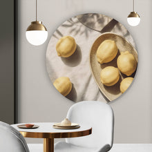 Lade das Bild in den Galerie-Viewer, Aluminiumbild gebürstet Where Lemons grow life is sweet Kreis