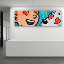Lade das Bild in den Galerie-Viewer, Aluminiumbild gebürstet Wild Love Pop Art Panorama