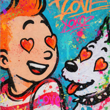 Lade das Bild in den Galerie-Viewer, Leinwandbild Wild Love Pop Art Quadrat