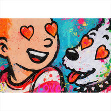 Lade das Bild in den Galerie-Viewer, Leinwandbild Wild Love Pop Art Querformat