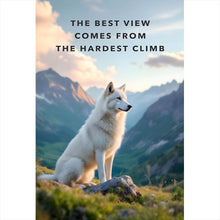 Lade das Bild in den Galerie-Viewer, Poster Wolf majestätisch mit Berglandschaft Hochformat