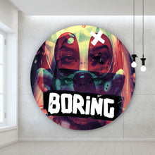 Lade das Bild in den Galerie-Viewer, Aluminiumbild Woman Boring Kreis