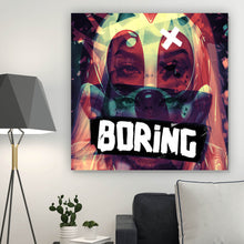 Lade das Bild in den Galerie-Viewer, Aluminiumbild Woman Boring Quadrat