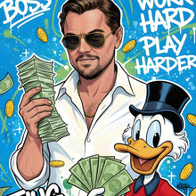 Lade das Bild in den Galerie-Viewer, Spannrahmenbild Work Hard Play Harder Quadrat
