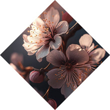 Lade das Bild in den Galerie-Viewer, Acrylglasbild Zarte Kirschblüten im sanften Sonnenlicht leuchten prachtvoll Raute