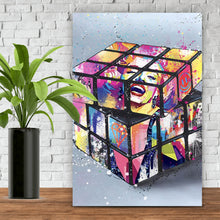 Lade das Bild in den Galerie-Viewer, Poster Zauberwürfel Pop Art No.2 Hochformat