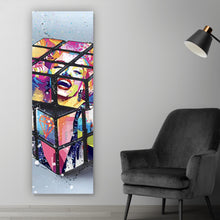 Lade das Bild in den Galerie-Viewer, Poster Zauberwürfel Pop Art No.2 Panorama Hoch