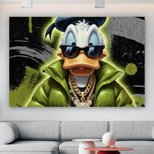 Lade das Bild in den Galerie-Viewer, Aluminiumbild Zeichentrickfigur Fashion mit Sonnenbrille und Jacke No.1 Querformat