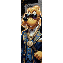 Lade das Bild in den Galerie-Viewer, Leinwandbild Zeichentrickfigur Fashion mit Sonnenbrille und Jacke No.2 Panorama Hoch