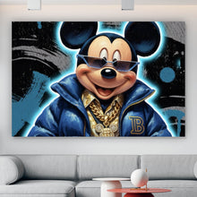 Lade das Bild in den Galerie-Viewer, Acrylglasbild Zeichentrickfigur Fashion mit Sonnenbrille und Jacke No.3 Querformat