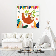 Lade das Bild in den Galerie-Viewer, Poster Hängendes Faultier Quadrat