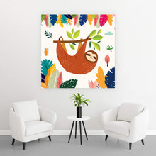 Lade das Bild in den Galerie-Viewer, Acrylglasbild Hängendes Faultier Quadrat