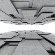 Lade das Bild in den Galerie-Viewer, Acrylglasbild Abstrakte Geometrische Betonwürfel Quadrat