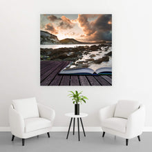 Lade das Bild in den Galerie-Viewer, Poster Offenes Buch im Meer Quadrat