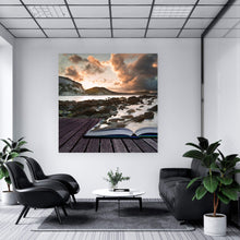 Lade das Bild in den Galerie-Viewer, Poster Offenes Buch im Meer Quadrat