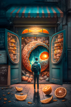 Lade das Bild in den Galerie-Viewer, Aluminiumbild Kosmische Früchtebar Digital Art Kreis