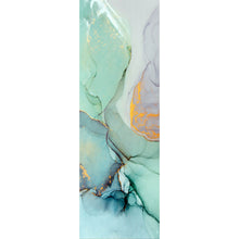 Lade das Bild in den Galerie-Viewer, Leinwandbild Fluid Art Pastell mit Gold Panorama Hoch