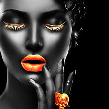 Lade das Bild in den Galerie-Viewer, Poster Orangene Lippen No. 2 Quadrat