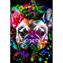 Lade das Bild in den Galerie-Viewer, Aluminiumbild Dog Head Abstract Hochformat